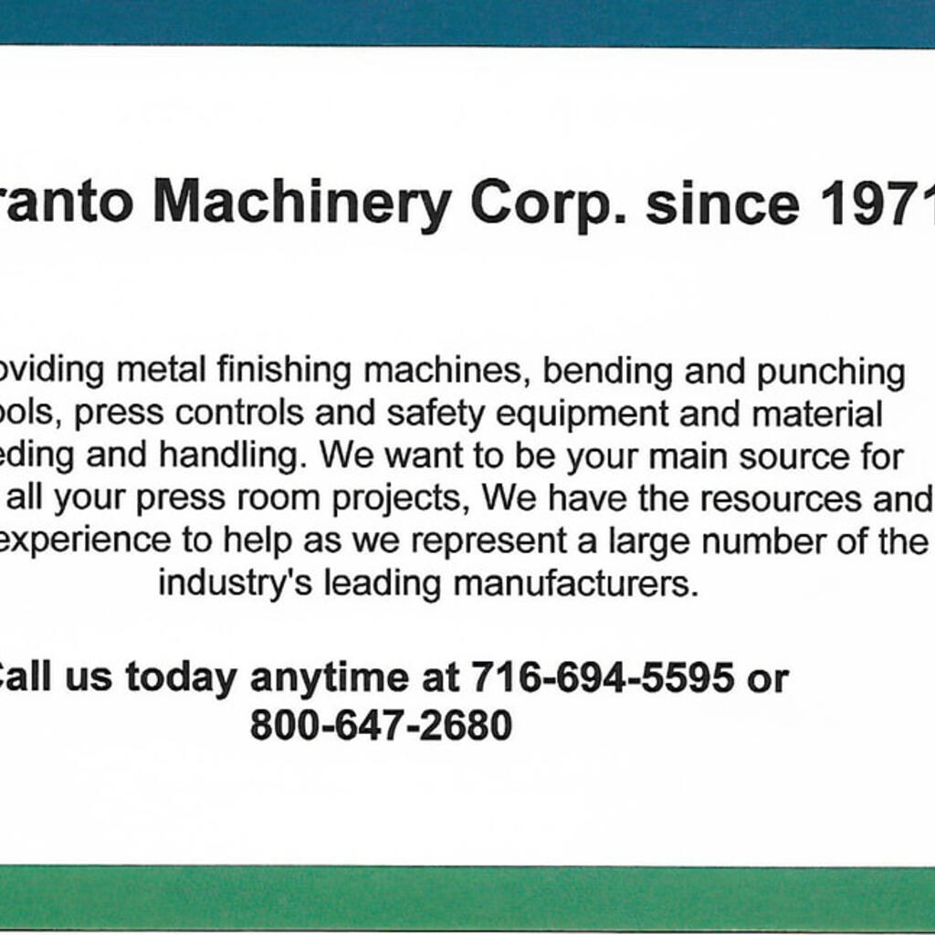 Miranto Machinery Corporation product image 1